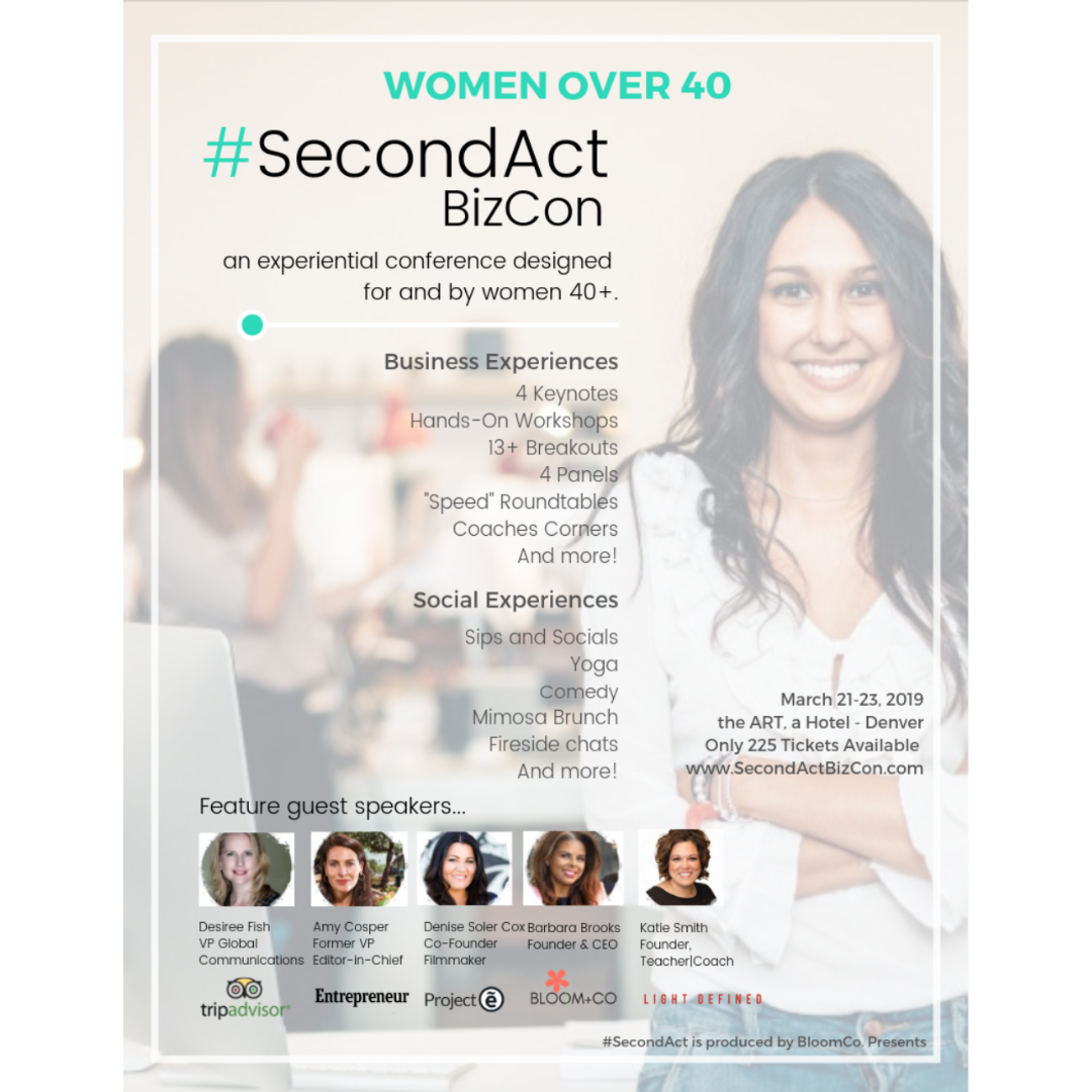 "Second Act" Bizcon Event for women over 40